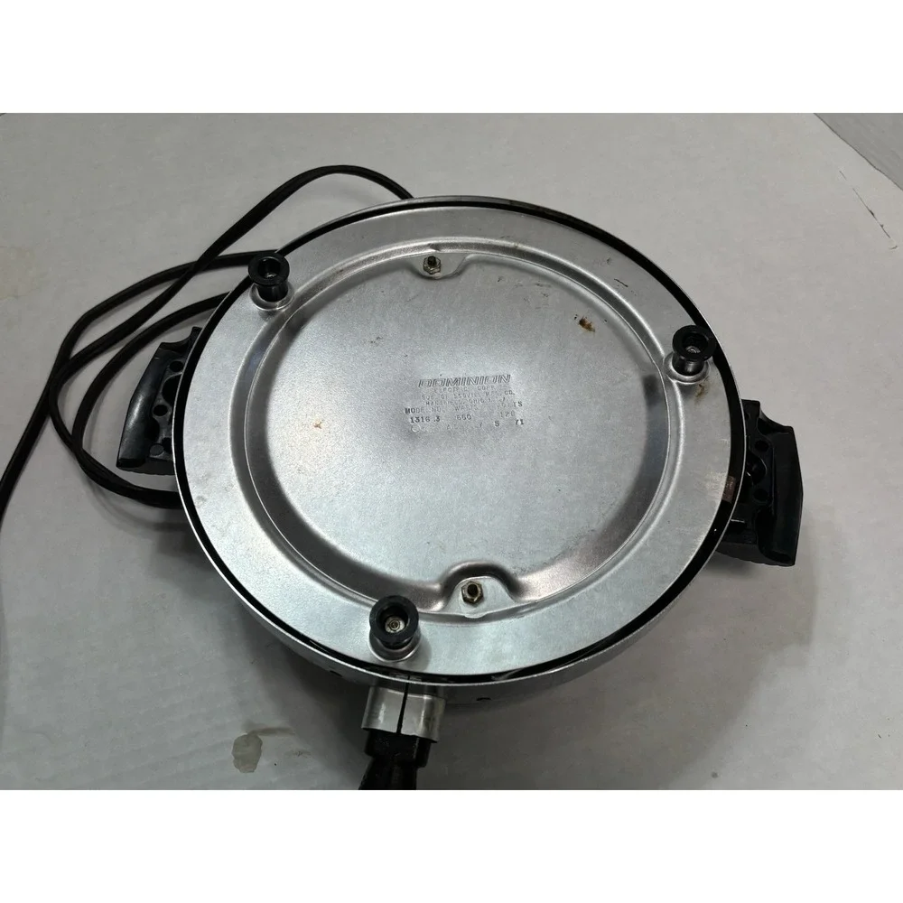 Vintage Dominion 1316 Waffle Maker Chrome Electric‎ Baker USA Tested Works